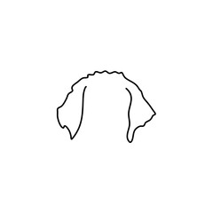 Hand drawn dog ears vector illustration 