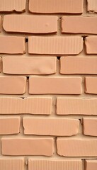 Obraz premium Textured Peach Brick Wall