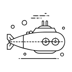 submarine icon, submarine vector illustration-simple illustration of submarine, perfect for submarine logos and icons