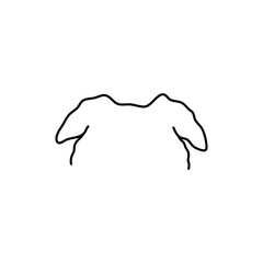 Hand drawn dog ears vector illustration 