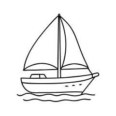 sailboat icon, sailboat vector illustration-simple illustration of sailboat, perfect for sailboat logos and icons