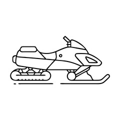 snowmobile icon, snowmobile vector illustration-simple illustration of snowmobile, perfect for snowmobile logos and icons