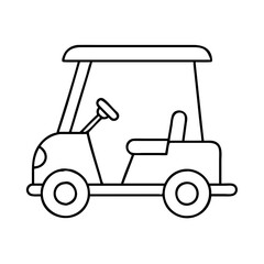 golf cart icon, golf cart vector illustration-simple illustration of golf cart, perfect for golf cart logos and icons