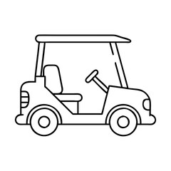 golf cart icon, golf cart vector illustration-simple illustration of golf cart, perfect for golf cart logos and icons