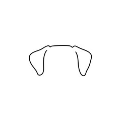 Obraz premium Hand drawn dog ears vector illustration 