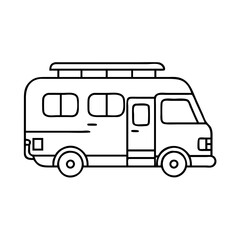 camper van icon, camper van vector illustration-simple illustration of camper van, perfect for camper van logos and icons