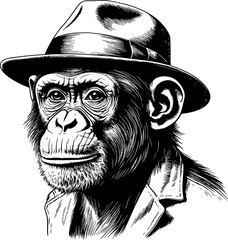 monkey in the hat