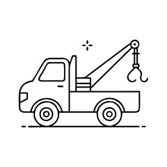 Naklejka premium tow truck icon, tow truck vector illustration-simple illustration of tow truck, perfect for tow truck logos and icons