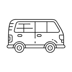van icon, van vector illustration-simple illustration of van, perfect for van logos and icons
