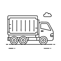 truck commercial icon, truck commercial vector illustration-simple illustration of truck commercial, perfect for truck commercial logos and icons