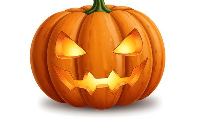 Illustration: Glowing Jack-o'-lantern Pumpkin for Halloween