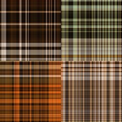 Warm fall gingham tartan check seamless pattern. Woven classic variegated ombre check texture with fabric effect. Repeatable tile for fashion and home decor soft furnishing design. 