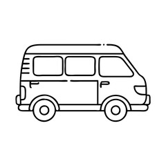 minivan icon, minivan vector illustration-simple illustration of minivan, perfect for minivan logos and icons