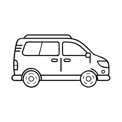 minivan icon, minivan vector illustration-simple illustration of minivan, perfect for minivan logos and icons