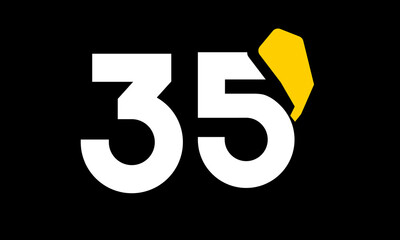 excavation number yellow logo simple modern unique