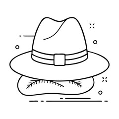 fedora icon, fedora vector illustration-simple illustration of fedora, perfect for fedora logos and icons