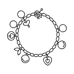 charm bracelets icon, charm bracelets vector illustration-simple illustration of charm bracelets, perfect for charm bracelets logos and icons