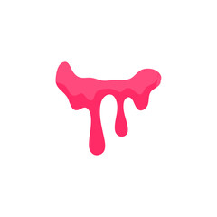 Pink ice cream melted