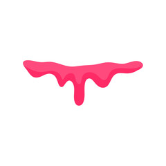 Pink ice cream melted