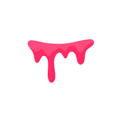 Pink ice cream melted