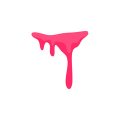 Pink ice cream melted