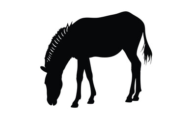 Zebra silhouette illustration, Wild animal icon, African wildlife graphic
