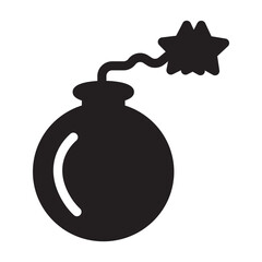 Bomb icon,vector illustration. Flat design style. vector bomb icon illustration isolated on White background, bomb icon Eps10. bomb icons graphic design vector symbols.