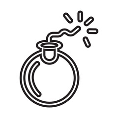 Bomb icon,vector illustration. Flat design style. vector bomb icon illustration isolated on White background, bomb icon Eps10. bomb icons graphic design vector symbols.