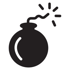 Bomb icon,vector illustration. Flat design style. vector bomb icon illustration isolated on White background, bomb icon Eps10. bomb icons graphic design vector symbols.