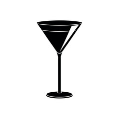 Cocktail Glass Silhouette Vector