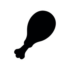 Fried Chicken Drumstick Silhouette