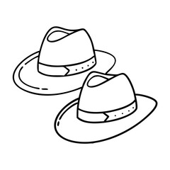 panama hats icon, panama hats vector illustration-simple illustration of panama hats, perfect for panama hats logos and icons