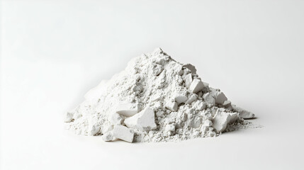 Pile Of White Powder Isolated On White Background