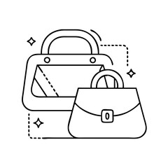 purses icon, purses vector illustration-simple illustration of purses, perfect for purses logos and icons