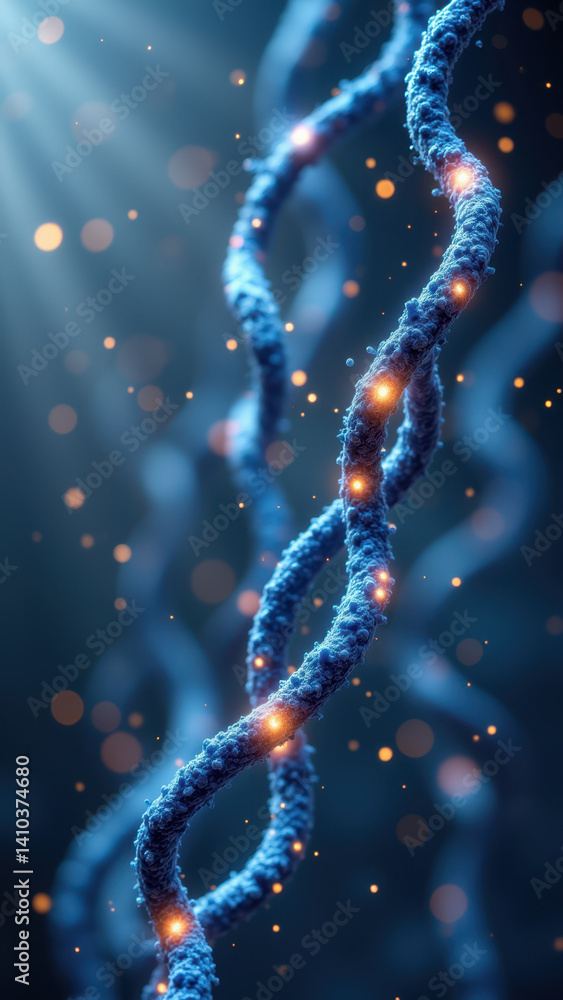 Poster stunning visual representation of the molecule glp1, glucagon-like peptide-1 with a focus on its str