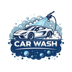 Modern Car Getting Power Washed
