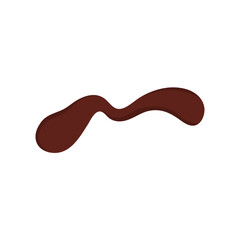 Fototapeta premium Chocolate sauce syrup drop. Vector illustration 