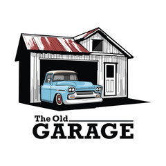 garage logo vintage garage vector illustration of a garage car in garage vintage car in garage