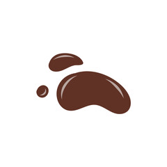 Chocolate sauce syrup drop. Vector illustration 