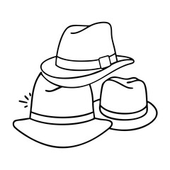 fedoras icon, fedoras vector illustration-simple illustration of fedoras, perfect for fedoras logos and icons