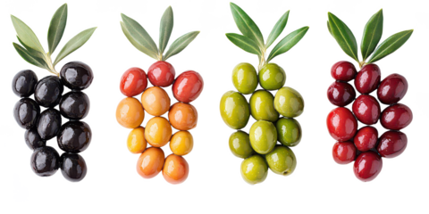 Olives isolated on transparent background