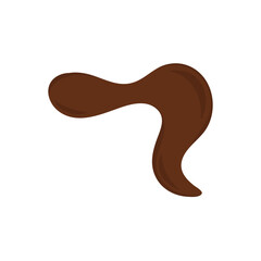 Chocolate sauce syrup drop. Vector illustration 