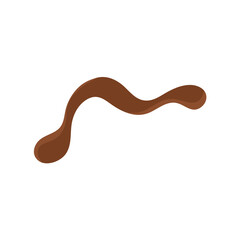 Chocolate sauce syrup drop. Vector illustration 