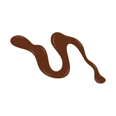 Chocolate sauce syrup drop. Vector illustration 