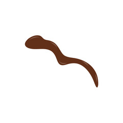 Chocolate sauce syrup drop. Vector illustration 