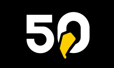 excavation number yellow logo simple modern unique