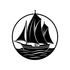 Sailboat Silhouette vector illustration
