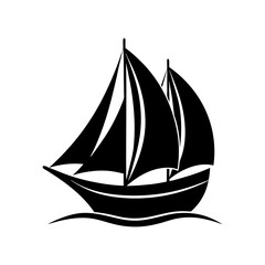 Sailboat Silhouette vector illustration