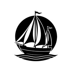 Sailboat Silhouette vector illustration