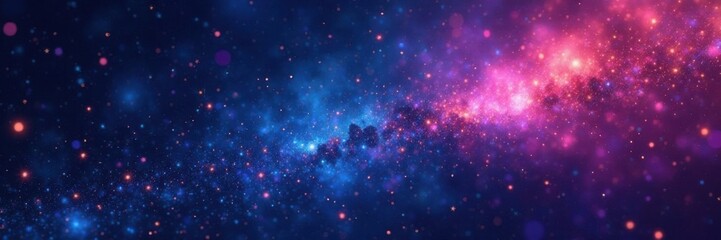 Fototapeta premium Vintage-inspired vector starfield with constellations and neon lights, astronomy, glow